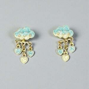 Tiny Rain Cloud Earrings